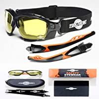 ToolFreak Spoggles Gafas de Seguridad para Trabajo y Deporte- Cristales HD Amarillos- Protección contra Rayos UV e…